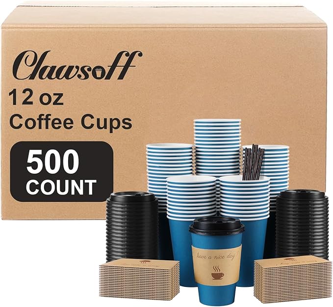 Clawsoff 500 Pack 12 oz Coffee Cups by BuyNow