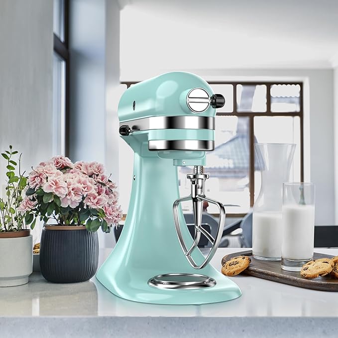 Beater for KitchenAid 4.5/5QT Tilt Head Stand Mixer, Stainless Steel Mixer Paddle for 4.5/5 Quart Tilt Head Stand Mixer, Mixer Attachment for KitchenAid, Dishwasher Safe, Silver