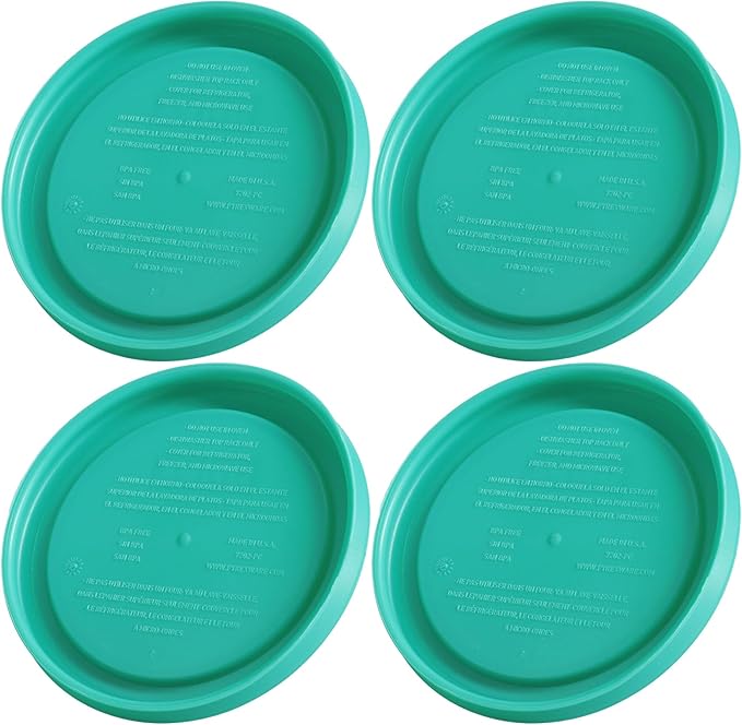 Pyrex 7202-PC 1-Cup Green Food Storage Replacement Lid (4-Pack) - Made in USA