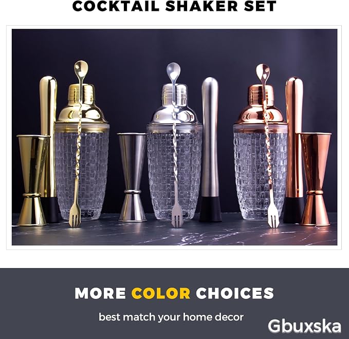 Gold Cocktail Shaker Set - Image 6