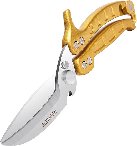 Kitchen Shears Heavy Duty Poultry Shears Meat Cutting Dishwasher Safe and Stainless Food Kitchen Scissors for Chicken Turkey Thanksgiving,Gold