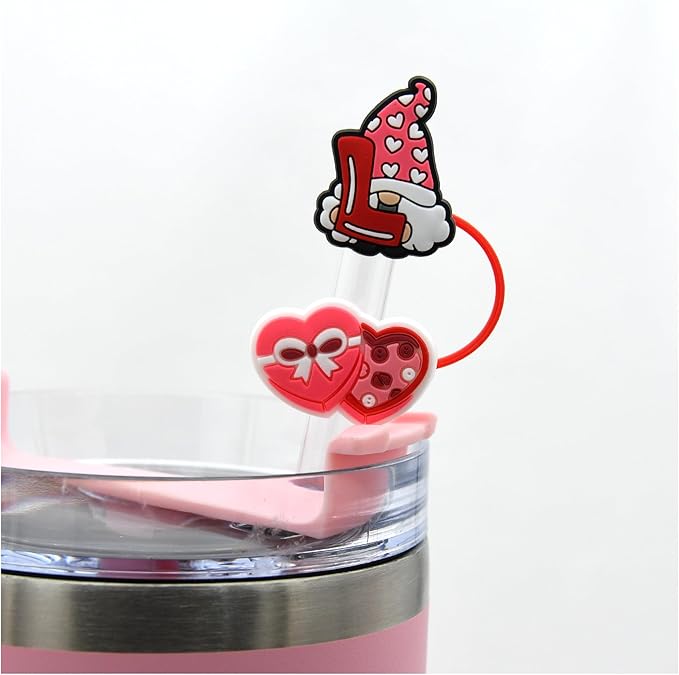 Straw Cover Cap for Stanley Cup,Straw Topper Compatible for 30 and 40 Oz Tumbler with Handle,10 mm 0.13 in Reusable Straw Tips Lids,Straw Tip Covers for Christmas Gifts