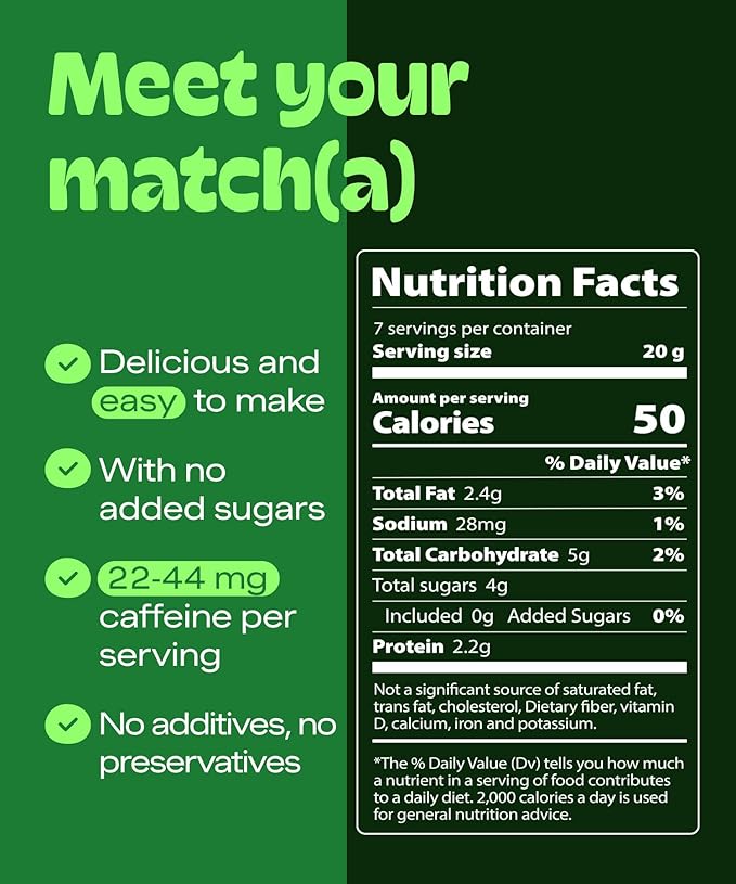 MatchaDNA Matcha Powder Sticks 7 Pack (20g Each) – Sweetened with Milk, No Sugar Added – Organic Matcha Powder Green Tea Latte Mix for Hot or Iced Drinks – Organic Macha Tea, Smooth Energy Boost