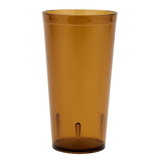 G.E.T. 6620-1-A-EC Heavy-Duty Plastic Restaurant Tumblers, 20 Ounce, Amber (Set of 4)