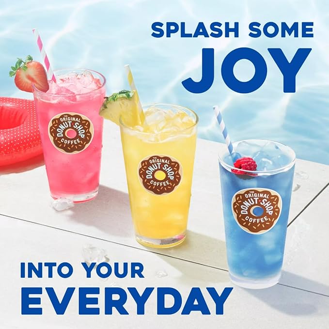 The Original Donut Shop Iced Refreshers, Strawberry Açaí Flavor, Keurig Single Serve K-Cup Pods, 60 Count (6 Packs of 10)