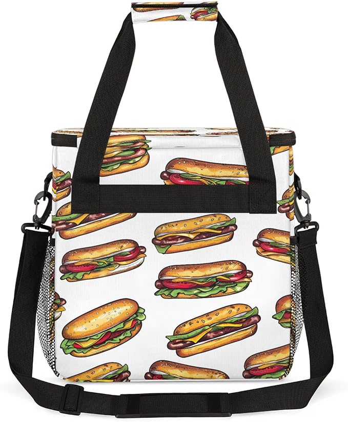 Hot Dog Coffee Maker Travel Bag, Food Insulated Grocery Bag Travel Picnic - Image 5