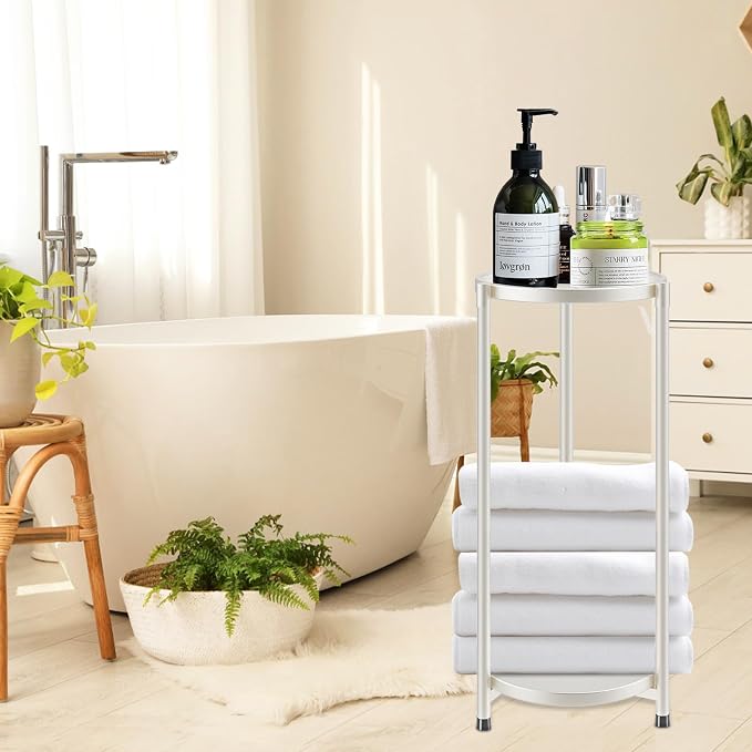 2 Tier Plant Stand Indoor Tall, Metal Flower Pot Stands Outdoor Holders Plant - Image 6
