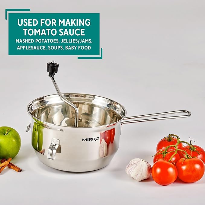 Mirro 50024 Foley Stainless Steel Healthy Food Mill Cookware, 2-Quart, Silver -