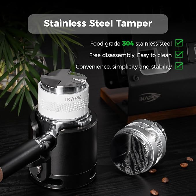 IKAPE Coffee Products, 53mm Coffee Distributor & Hand Tamper, Adjustable Depth - Image 5