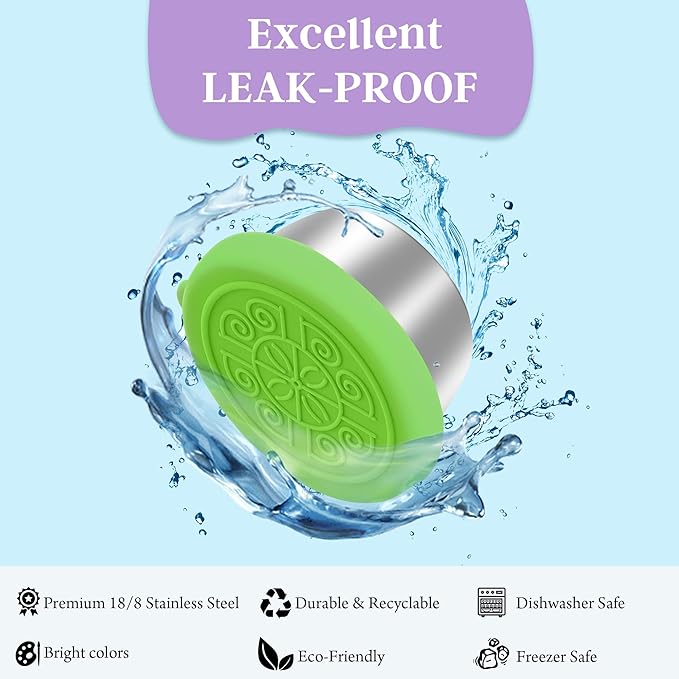 6x1.6 Oz Salad Dressing Containers With Lids, Small Leakproof Reusable Stainless Steel Salad Dressing Container To Go For Lunch Boxes,Sauce containers, Picnics,Travel Meal Prep And Kitchen Storage.