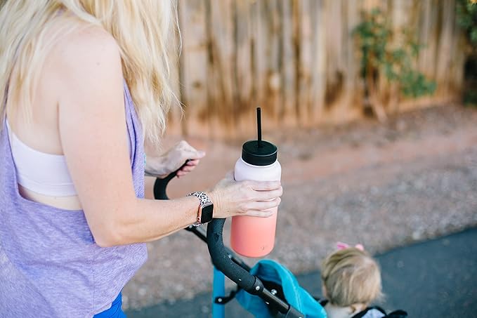 Simple Modern Wide Mouth Lid Leak Proof Straw Chug Handle Flip Fits Summit Water Bottles and Hydro Flask, Tumbler Style, Sunshine
