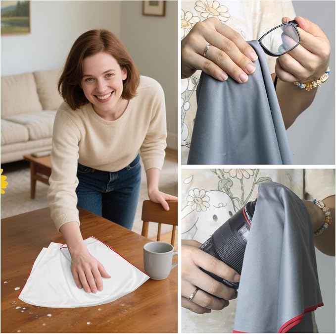 Wine Glass Polishing Cloths Large Glass Cleaning Cloth, Streak Free, Lint Free - Image 6