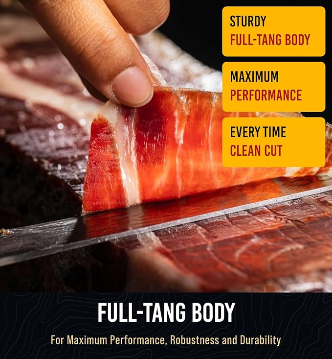 Brisket Knife - 12" Premium BBQ Carving Knife Full Tang Razor Sharp - Gift for Dad From Wife, Son, Daughter