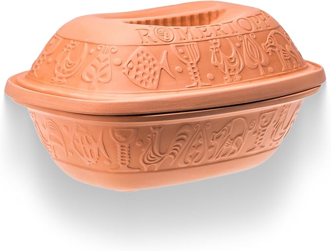 Romertopf Clay Roaster | Non-Stick Dutch Oven | Healthy Pot Cooking | Clay Baker | Versatile Cooking Vessel - 3.2 Quarts (3 Liters) for up to 4 people