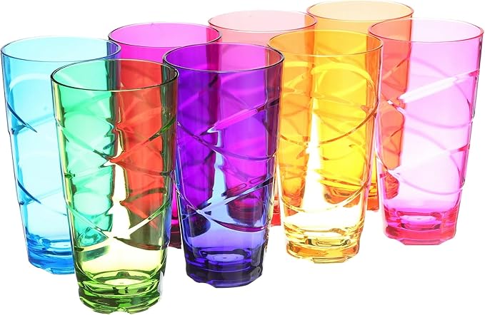 CreativeWare Circus 24 Ounces Tumbler Set, 24 oz, Multicolor (CIR08MULTI) (Pack of 48)