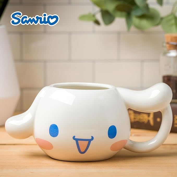 Silver Buffalo Sanrio Hello Kitty and Friends Cinnamoroll Ceramic 3D Sculpted Mug, 20 Ounces