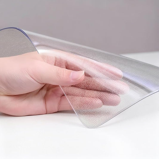 Frosted Table Protector 42 x 78 Inch, 1.9mm Thick Waterproof PVC Plastic Table Cover, Durable Table Pad for Dining Room, Kitchen, Writing Desk, and Coffee Tables