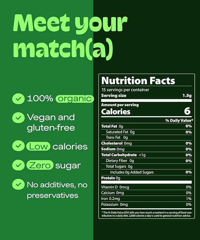 MatchaDNA Organic Matcha Powder Sticks x15 Pack (1.5g Each) – Instant Organic Matcha – Macha Green Tea Blend Unsweetened – Macha Powder Tea for Lattes, Drinks, Smoothies, Recipes, Healthy Beverage