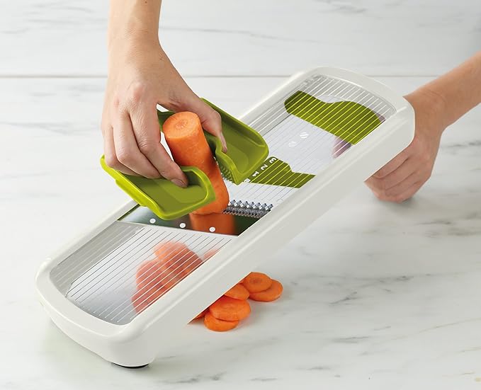 Joseph Joseph Multi-Grip Mandoline with Precision Food Grip, One Size, Green/White