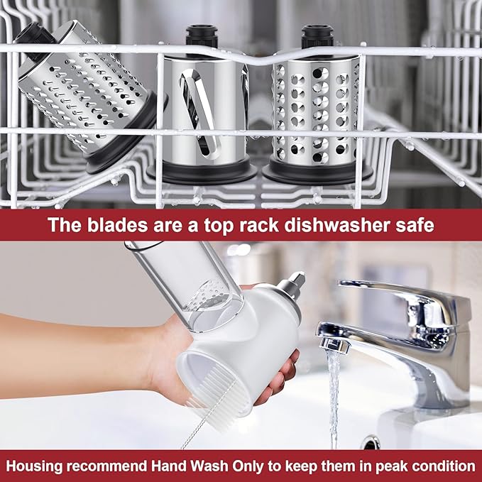 Slicer Shredder Attachment for KitchenAid Stand Mixers, Vegetable Cheese Grater Salad Maker Food Slicers Accessories for Kitchenaid, Easy Clean Dishwasher Safe Cheese Shredder by Gvode