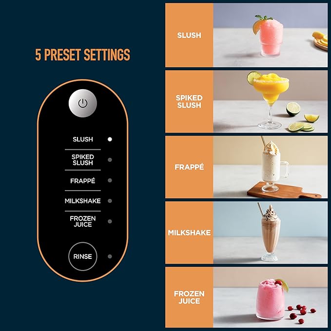 Ninja SLUSHi Professional Frozen Drink Maker with RapidChill Technology, 88 oz. Frozen Drink & Slushie Machine, 5 Preset Programs, Frozen Margaritas, Frappés, and More, Margarita, FS301TG