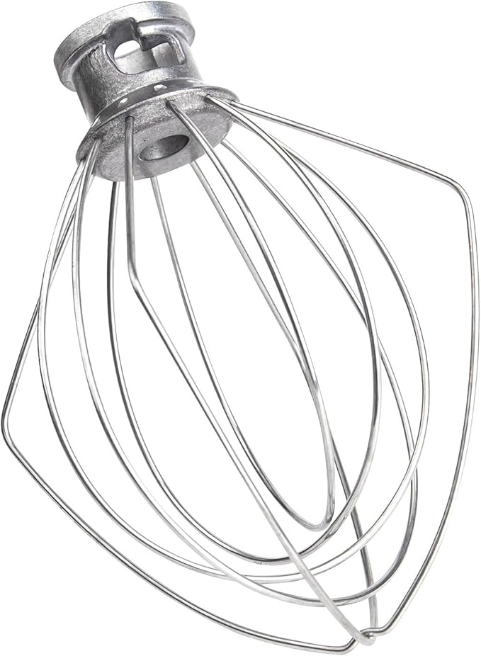 6-Wire Whip Attachment Fits KitchenAid Tilt-Head Stand Mixer Replace K45WW, Stainless Steel, Egg Heavy Cream Beater, Cakes Mayonnaise Whisk