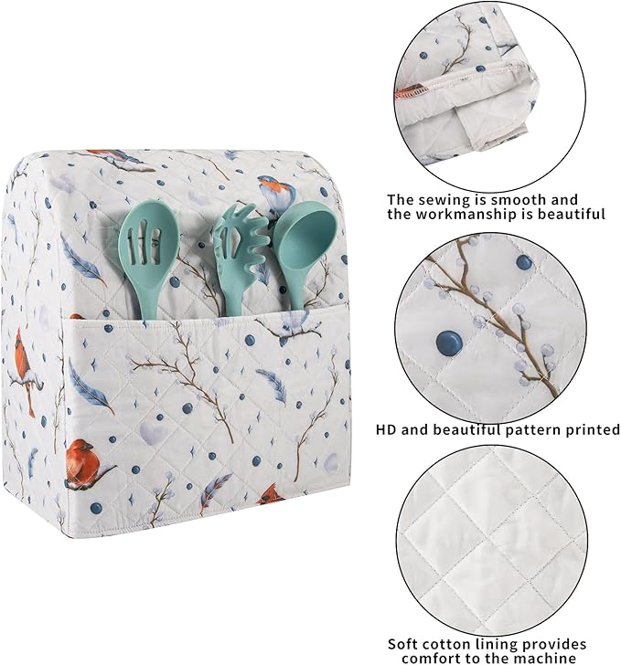 Kitchen Aid Mixer Cover Compatible with 6-8 Quarts Kitchen Aid/Hamilton Stand Mixer/Tilt Head & Bowl Lift Model,Flower Print Mixer Cover Pioneer Woman Kitchen Accessories,Kitchen Aid Mixer Accessories