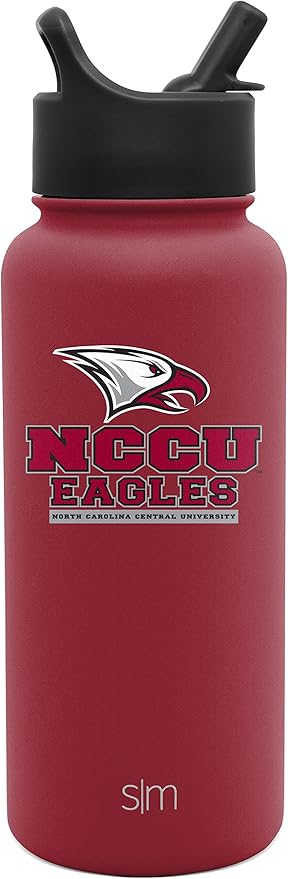 Simple Modern Officially Licensed Collegiate University Water Bottle with Straw lid Insulated Stainless Steel Thermos | Summit Collection | 32oz