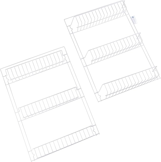 Over the Door Organizer - 6-Tier Adjustable Pantry Shelves and Rack for Kitchen Organization - Organization and Storage by Lavish Home (White)