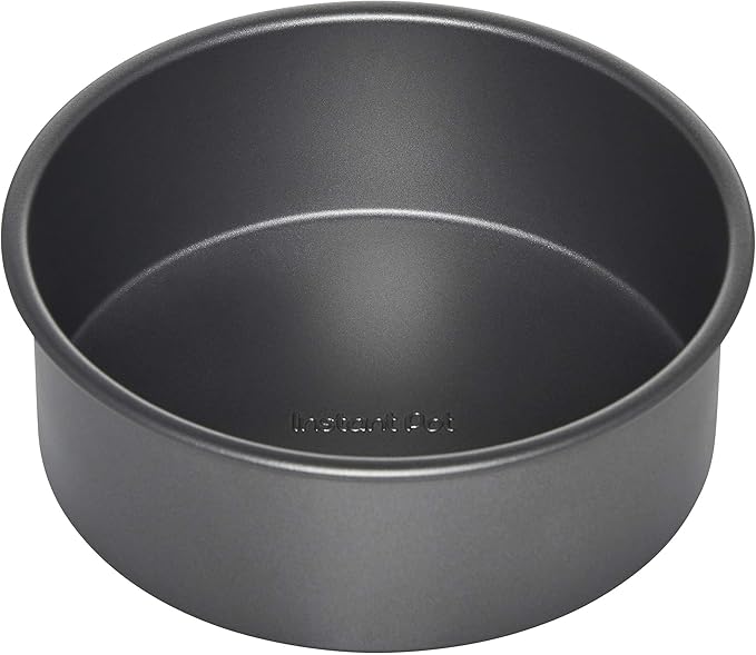 Instant Pot Official Round Cake Pan, 7.7-Inch, Gray - Nonstick, Heavy-Duty, Oven Safe, Ideal for Baking, Cooking, Storing - Compatible with 6-Quart & 8-Quart Cookers, Vortex Air Fryer, Duo Crisp