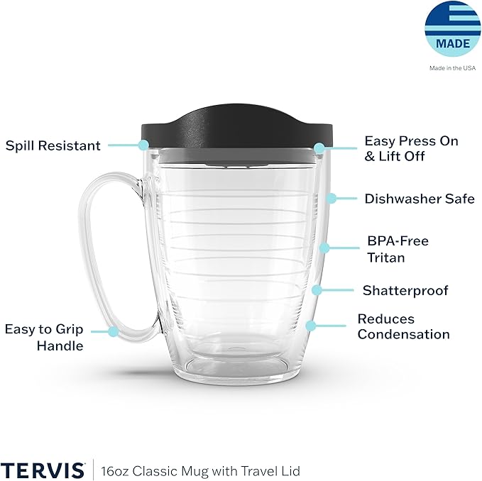 Tervis Made in USA Double Walled University of Missouri Tigers Insulated Tumbler Cup Keeps Drinks Cold & Hot, 16oz Mug, Athletic Logo