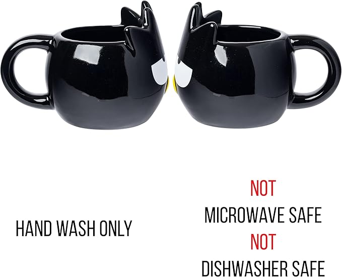 Silver Buffalo Sanrio Hello Kitty and Friends Badtz-Maru Ceramic 3D Sculpted Mug, 20 Ounces