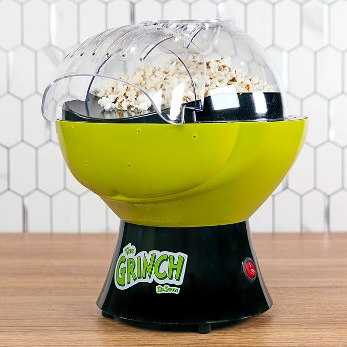 Uncanny Brands Dr. Seuss The Grinch Popcorn Maker- Dr. Seuss Kitchen Appliance
