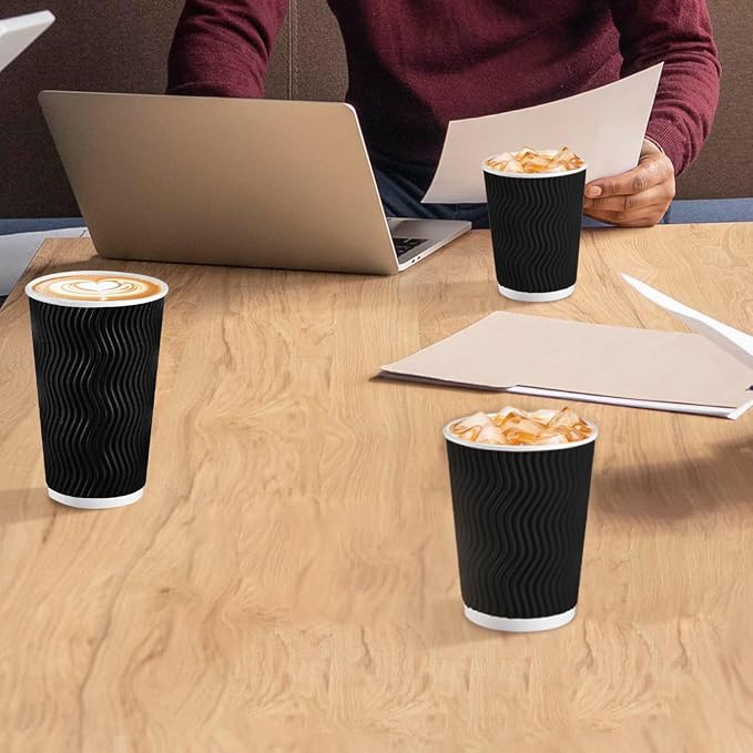 Lamosi 12 oz Disposable Coffee Cups - Image 7