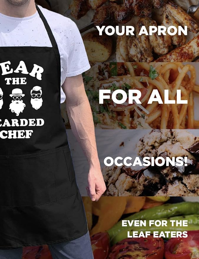 ApronMen - Funny Apron For Men - BBQ Gifts for Men & Unique Gifts for Fathers - Mens Aprons for Grilling