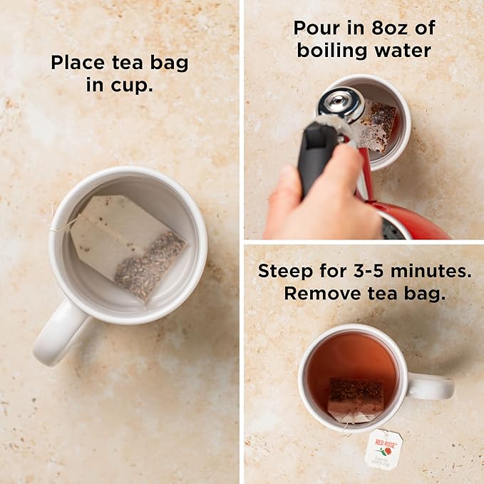 Red Rose Sweet Temptations Dessert Tea Gingerbread Cookie, Zero Carbs, Zero Sugar Bursting with Flavor Caffeine-Free Delicious Beverage Herbal Tea, 18 Count Naturally Flavored Herbal Tea Pack of 2