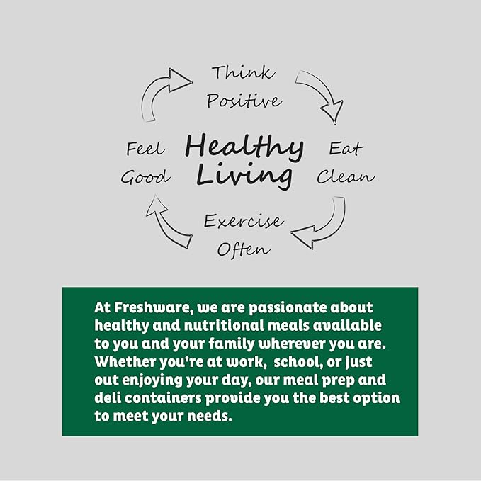 Freshware Meal Prep Containers [150 Pack] 1 Compartment Food Containers with Lids, Bento Box, Stackable, Microwave/Dishwasher Safe (38 oz)