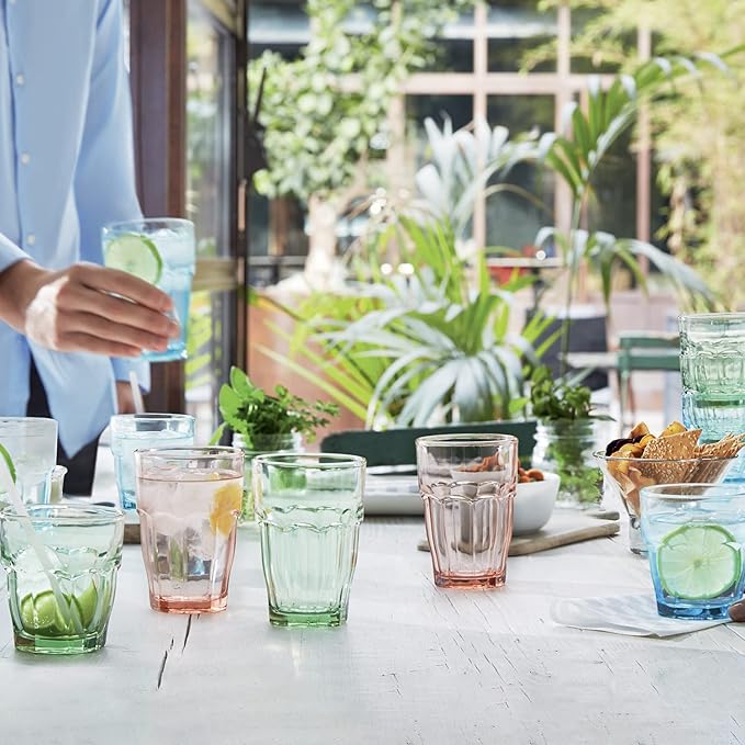 Bormioli Rocco 12.5 oz. Rock Bar Lounge Stackable Long Drink Glass, Ice, Set of 6 (Pack of 3)