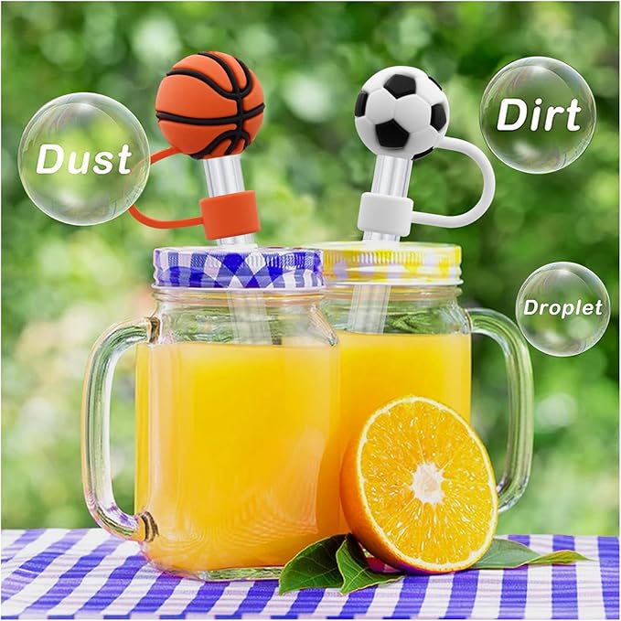 Straw Cover Cap for Stanley Cup,Straw Topper Compatible for 30&40 Oz Tumbler with Handle,10mm 0.4in Dust-Proof Reusable Straw Tips Lids,Straw Tip Covers for Christmas Gifts