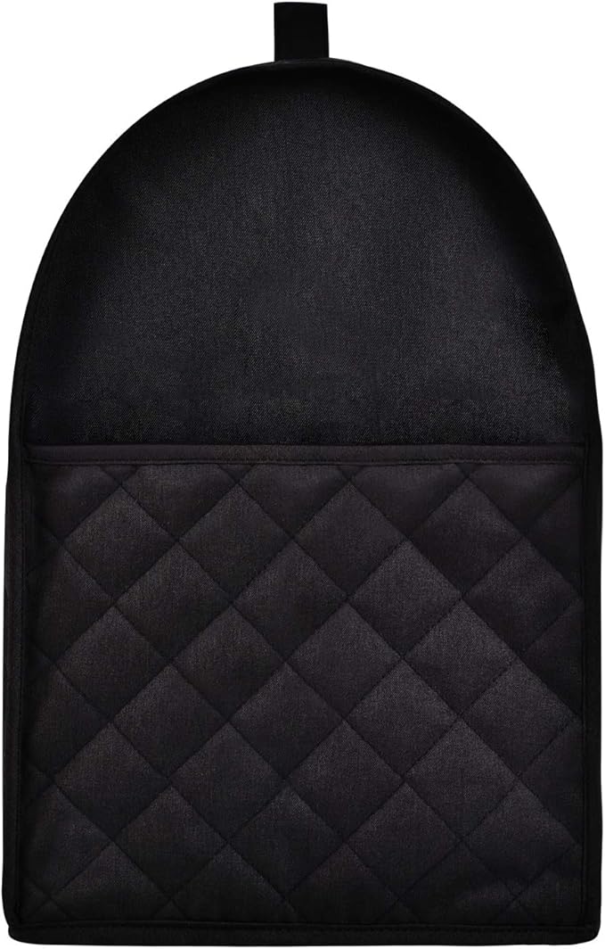 Stand Mixer Dust-proof Cover for KitchenAid Mixer，Multi Pockets for Various Kitchen Appliance Accessories，Water-resistant，Easy Cleaning (Black, Fit for Tilt Head 4.5-5 Quart)