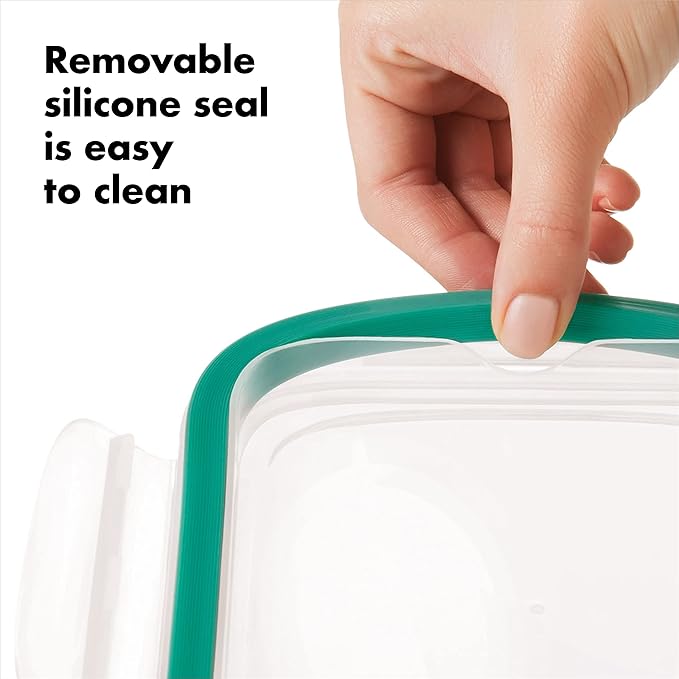 OXO Good Grips 4 Cup Smart Seal Leakproof Glass Round Airtight Food Storage Container