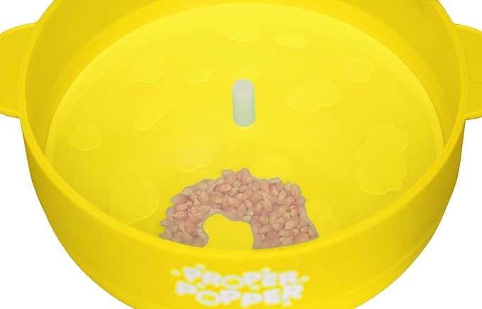 The Original Proper Popper Microwave Popcorn Popper, Silicone Popcorn Maker, Collapsible Bowl BPA Free & Dishwasher Safe - (Yellow)