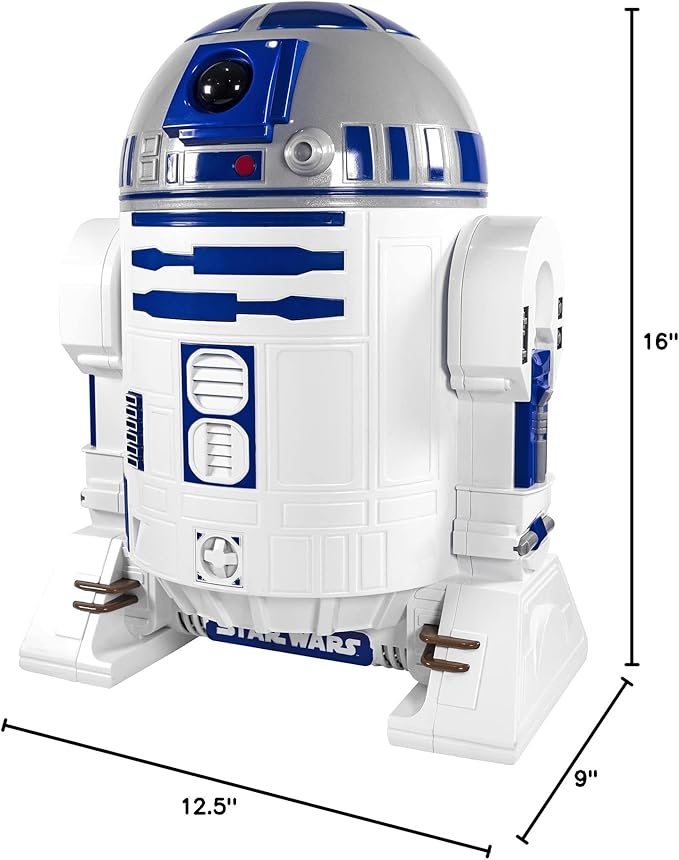 Uncanny Brands Star Wars R2D2 Popcorn Maker- Fully Operational Droid Kitchen Appliance