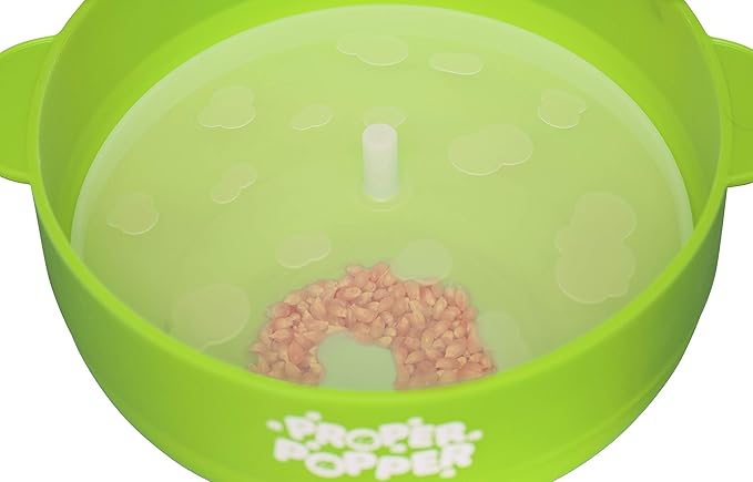 The Original Proper Popper Microwave Popcorn Popper, Silicone Popcorn Maker, Collapsible Bowl BPA Free & Dishwasher Safe - (Green)