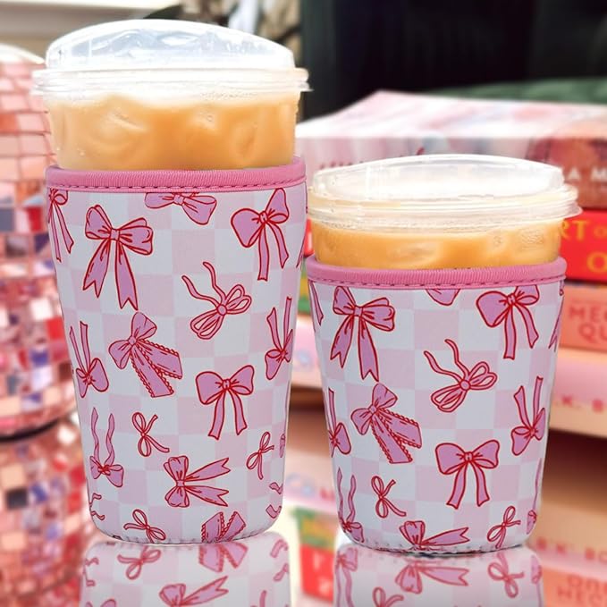 Reusable Insulated Neoprene Iced Coffee Cup Sleeve, Durable Drink Sleeve - Image 5