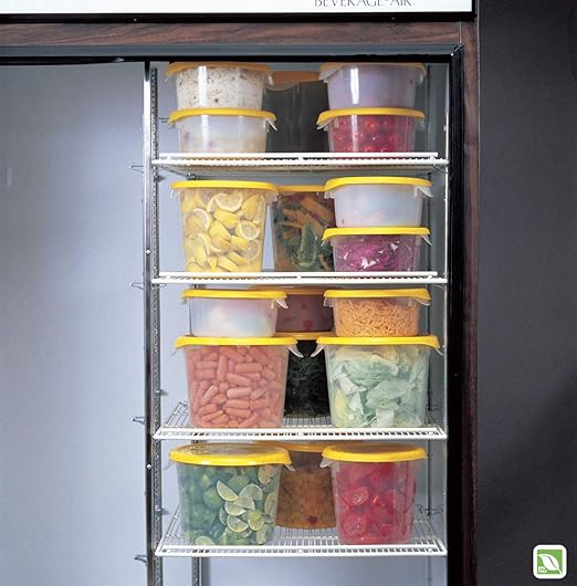 Rubbermaid Commercial Products Plastic Round Food Storage Container with Handle, 4 Quart, Yellow, High Temperature Range Food Organization for Wet/Dry Food in Kitchen/Restaurants/Cafeteria