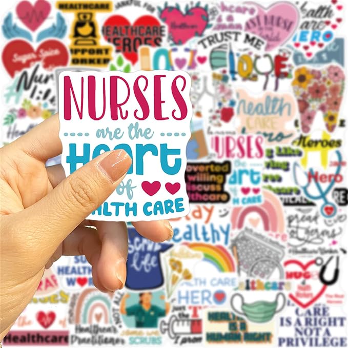 50 Pcs Health Care Stickers Doctor Nurse Sticker Medical Science Equipment - Image 4