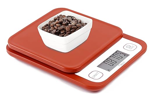 Ozeri Garden and Kitchen Scale II, with 0.1 g (0.005 oz) 420 Variable Graduation Technology, Burnt Ochre