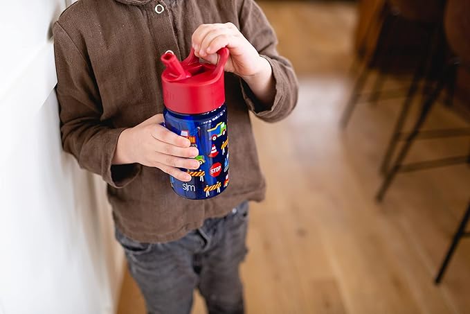 Simple Modern Disney Princess Kids Water Bottle Plastic BPA-Free Tritan Cup with Leak Proof Straw Lid | Reusable and Durable for Toddlers, Girls | Summit Collection | 12oz, Princess Rainbows