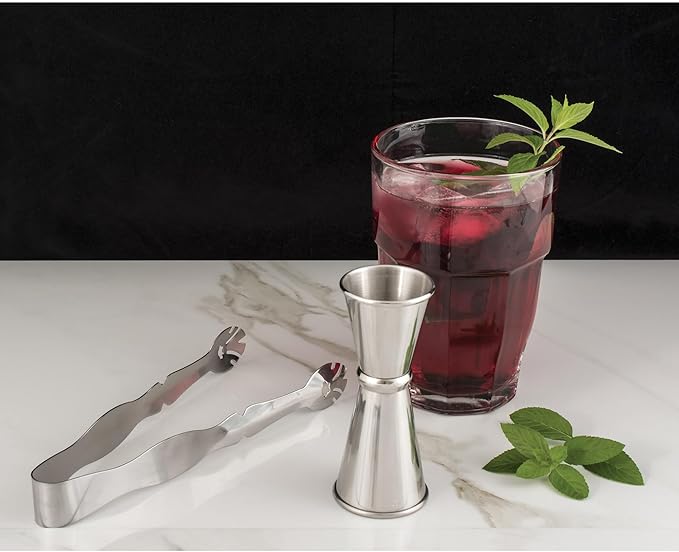 HIC Kitchen Bar Double Cocktail Jigger, 18/8 Stainless Steel, 1-Ounce to 1.42-Ounce (28-Milliliters and 42-Milliliters)